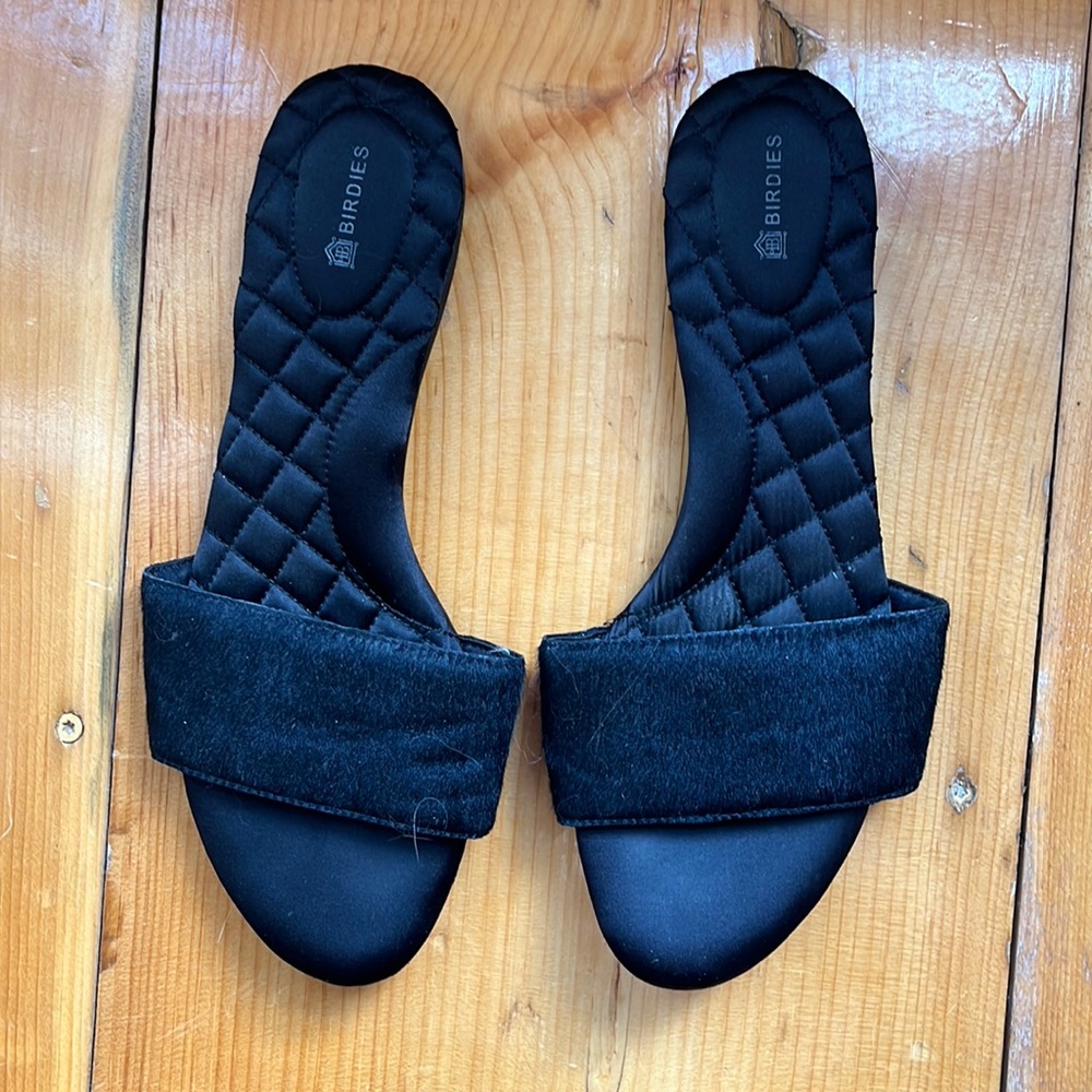 Birdies Black Sparrow Pony Hair Flat